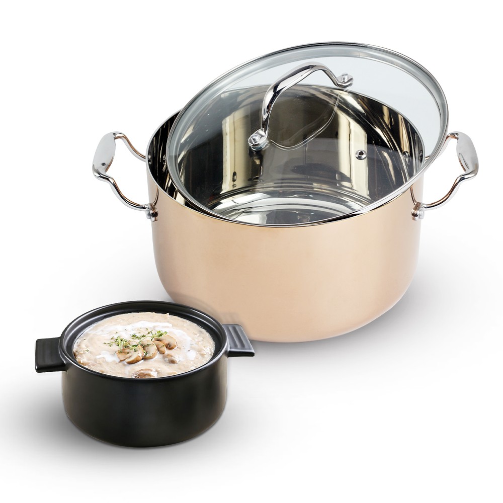 Whole Tri-Ply Copper Pots And Pans Set — product information