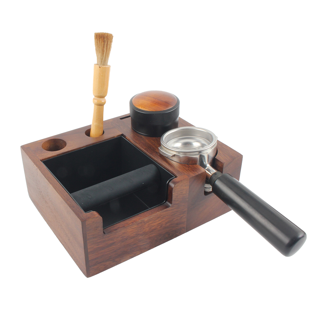 Espresso Tamping Station Knock Box, Espresso Accessories for Coffee Bar — 7