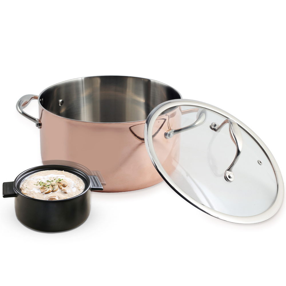Stainless Steel Stock Pot With Glass Lid — 5