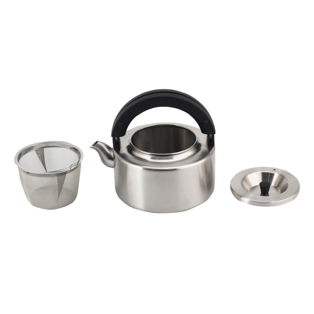 Large Capacity Stainless Steel Teapot With Foldable Handle — 3