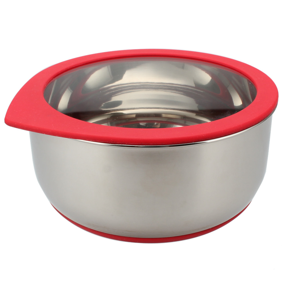 3 Pcs Stainless Steel Mixing Bowl With Nonslip Silicone — 6