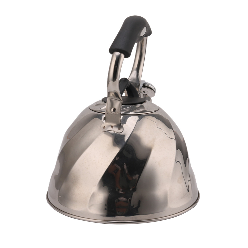 Whistling Kettle for Tea & Coffee With Silicone Handle-Silver — 2