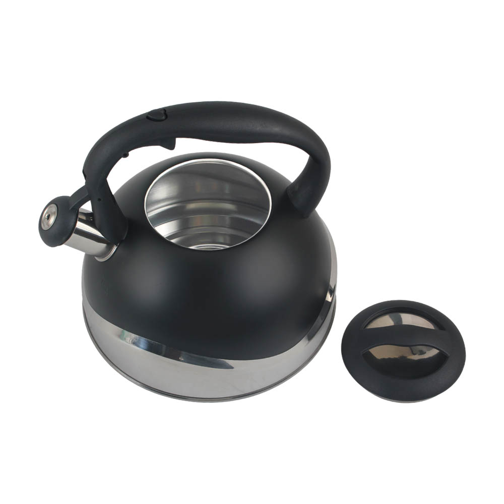 Classic Stainless Steel Whistling Kettle (Black) — 7