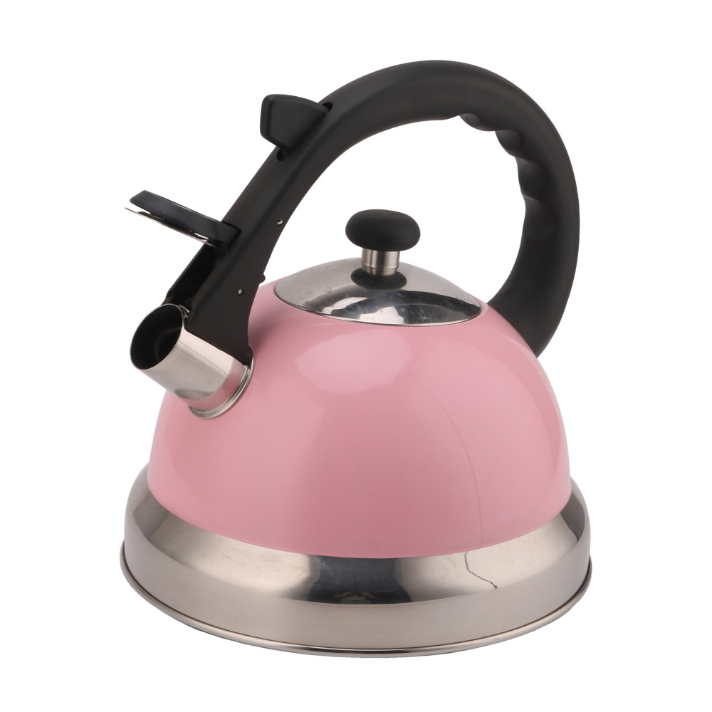 Stainless Steel Whistling Tea Kettle-Pink — 4