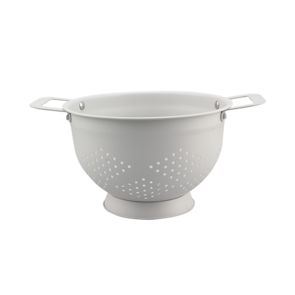 Morden Design White Stainless Steel Colander — product information
