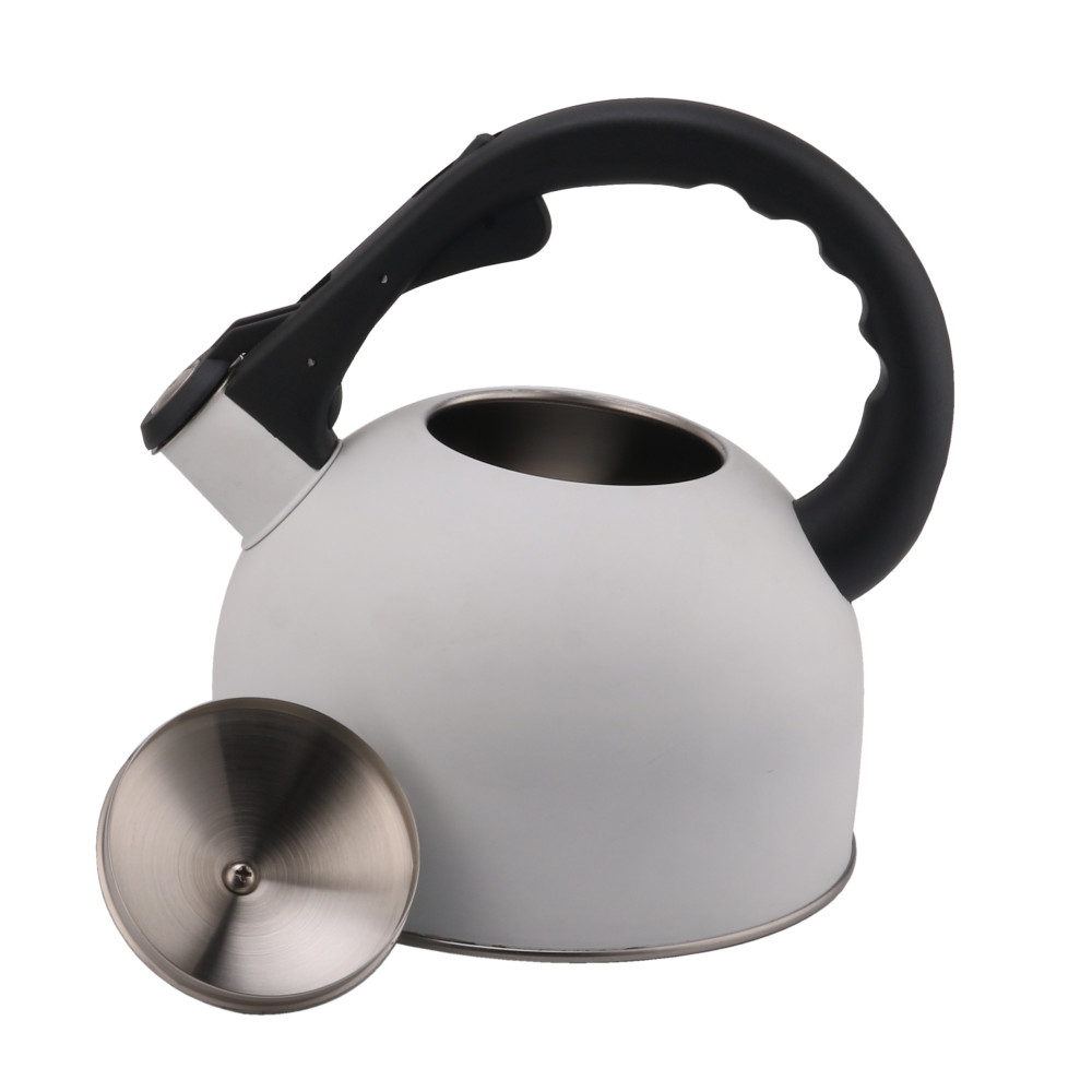 Stainless Steel Whistling Tea Kettle-White — 6