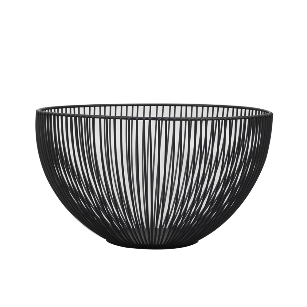 Metal Wire Fruit Basket, Black Fruit Vegetable Bowl for Kitchen Counter — 4
