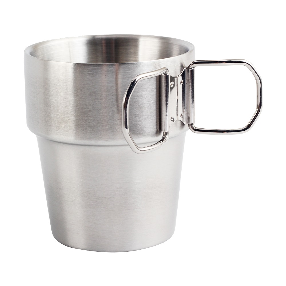 Stainless Steel Water Cup Mug With Foldable Handles — 4