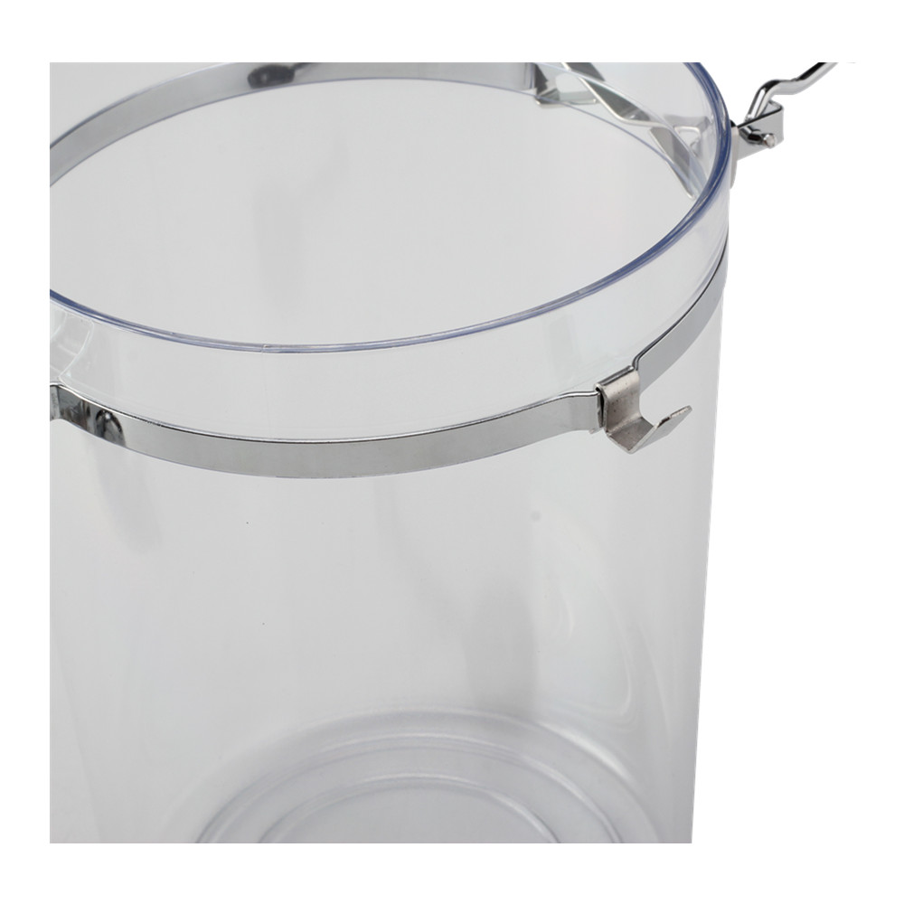 Plastic Clear Canister with Clamp Lid & Spoon — 6