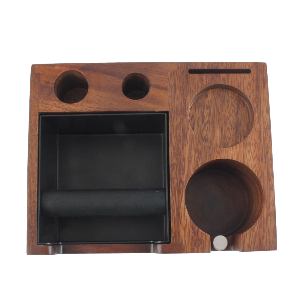Espresso Tamping Station Knock Box, Espresso Accessories for Coffee Bar — 3