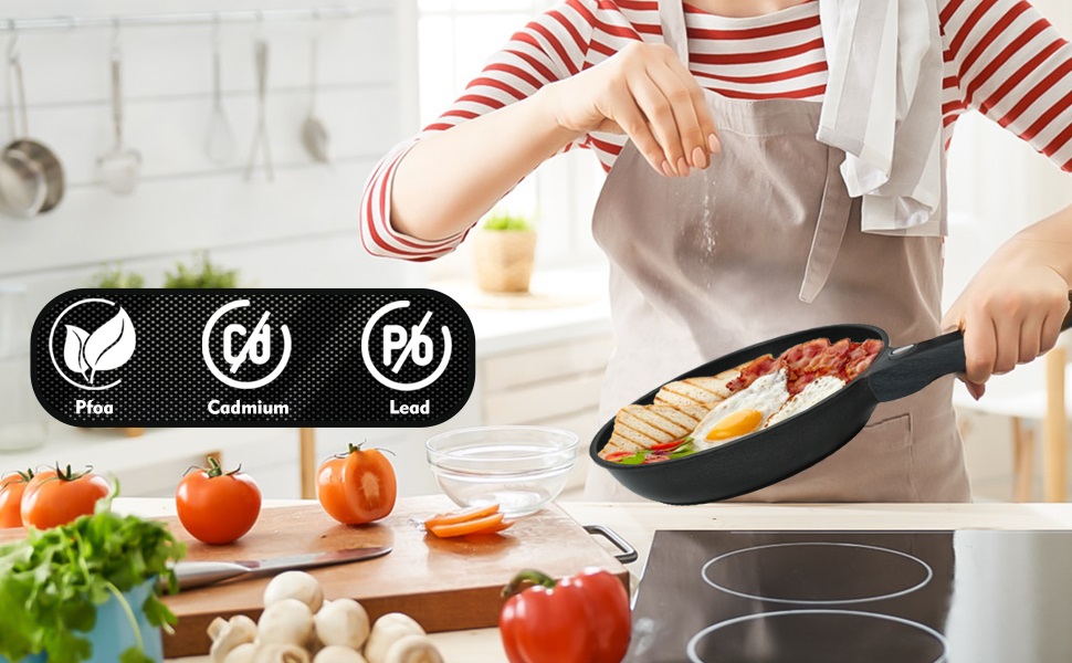Non-Stick Die-Cast Deep Frying Pan — product information