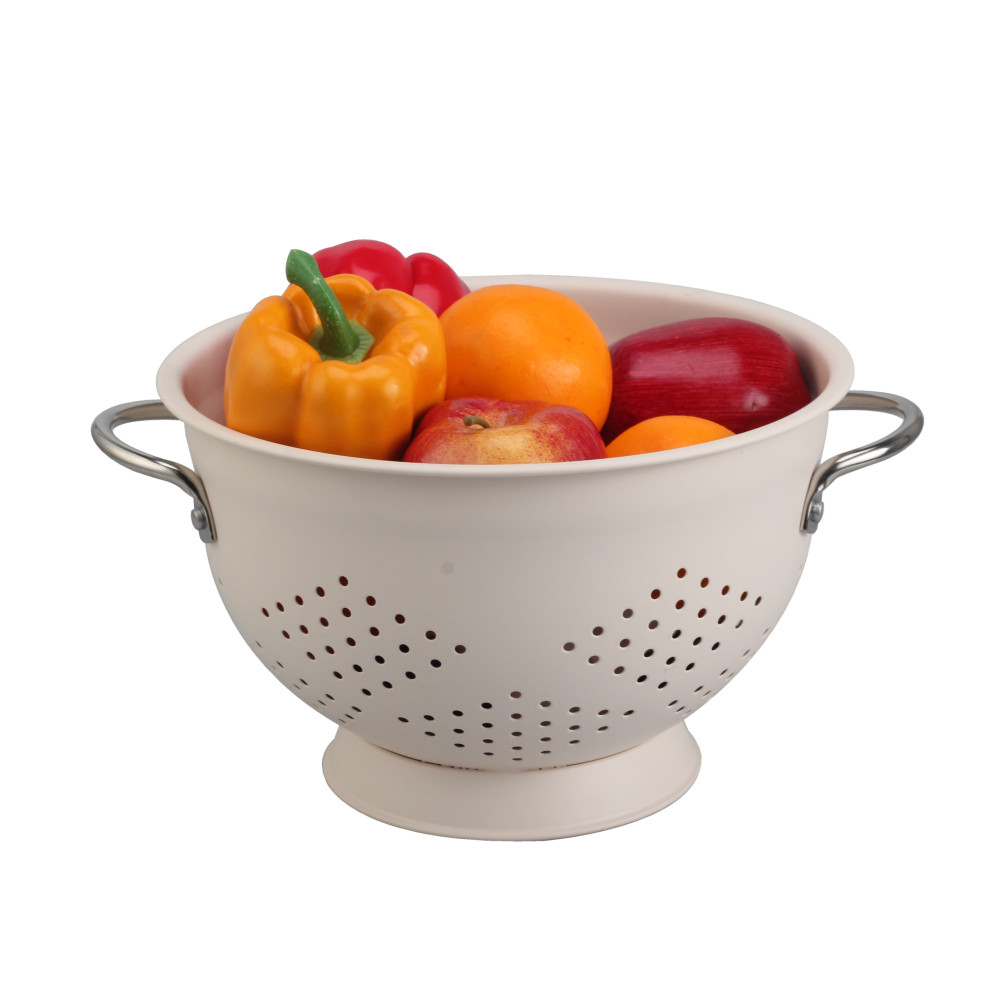 Morden Design White Stainless Steel Colander — product information