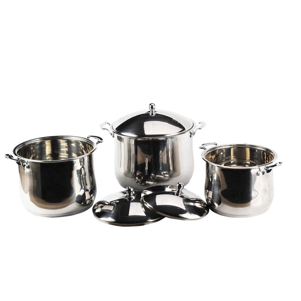 3pcs Stainless Steel Stockpot — 5