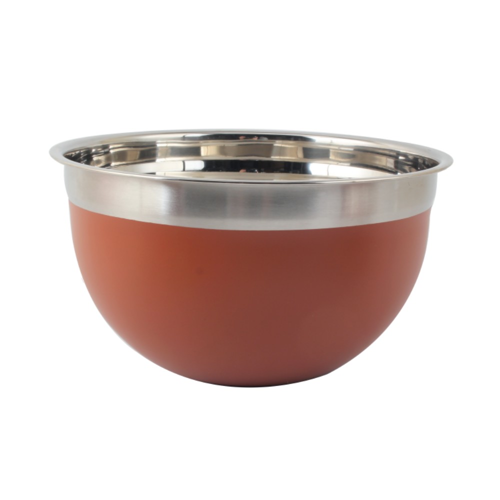 3size Brown Color Body Stainless Steel Mixing Bowl Set — 7