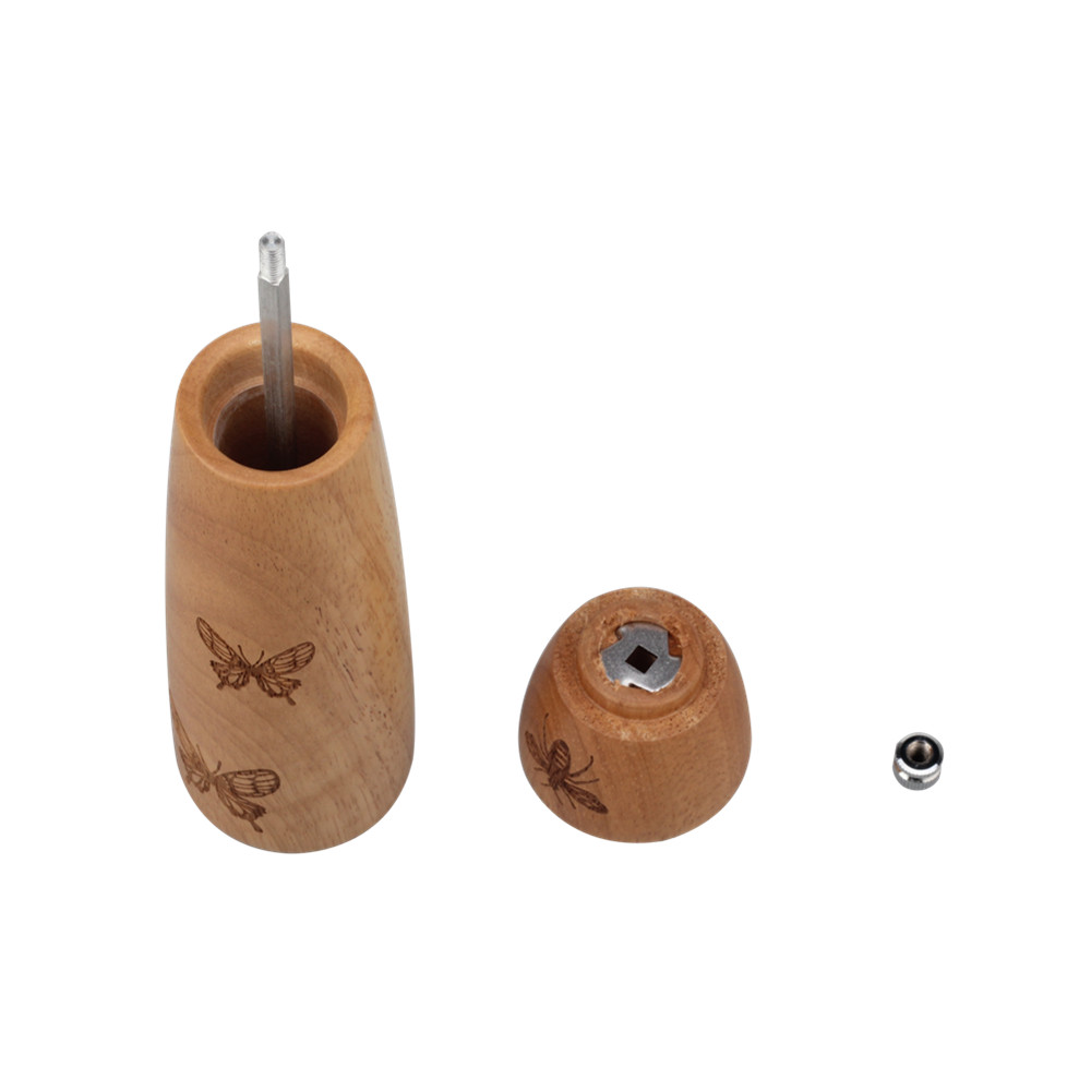 Modern Wooden Salt And Pepper Grinder, Refillable Salt & Pepper Mills Adjust for Customized Coarseness — product information