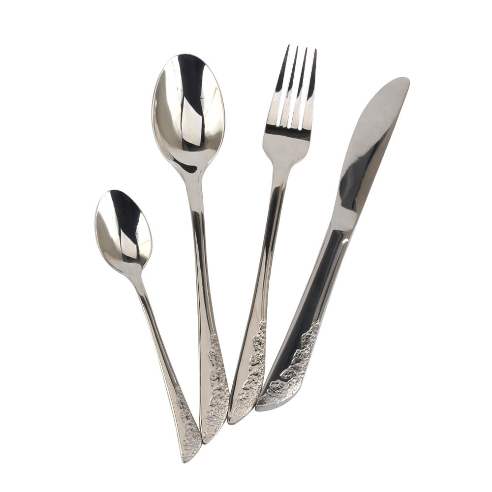 Stainless Steel Mirror Polished Cutlery Set Include Forks Spoons Knives, Mirror Polished Tableware Set — 5