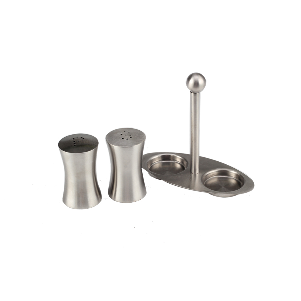 Kitchen Partner - Stainless Steel Salt & Pepper Shaker Set — 2
