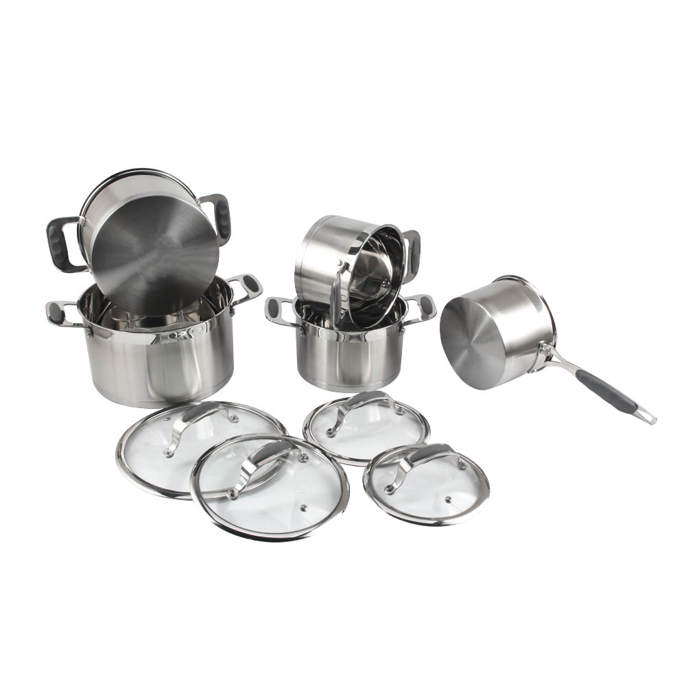 Induction Cookware Set With Glass Lid — 6