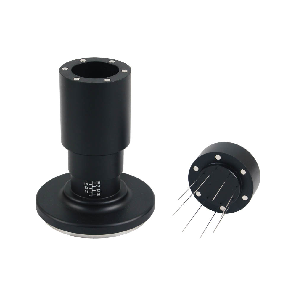 2 in 1 Coffee Tamper With Distribution Tool, Ripple Base — product information