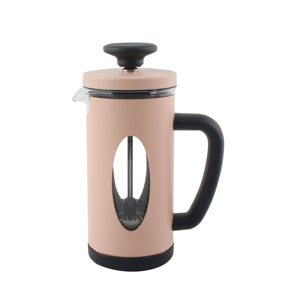 Modern Design French Coffee Press, High-Grade Glass for Hot & Cold Resistance — product information