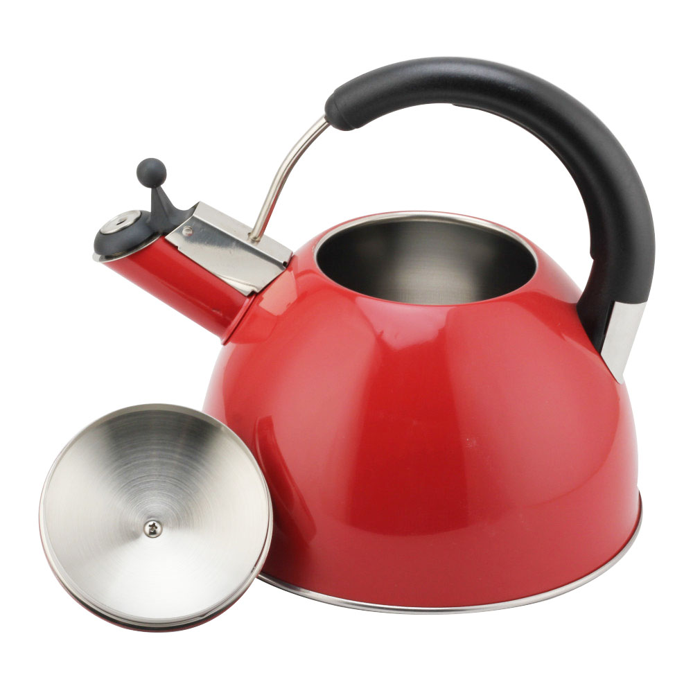 Modern S/S Whistling Kettle for Kitchen Red — 5