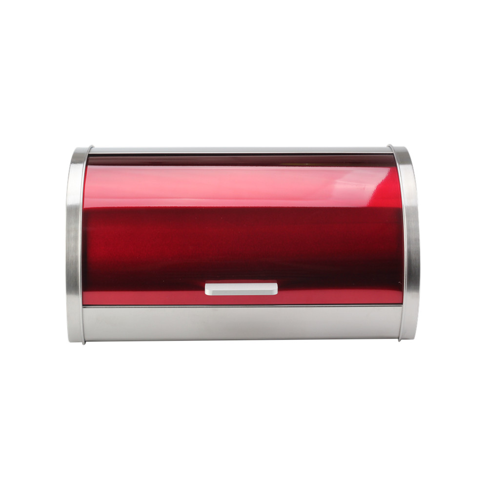 Metal Bread Box Set - Roll Up Cover Bread Storage Container with Stainless Steel Body for Kitchen Organizer — product information