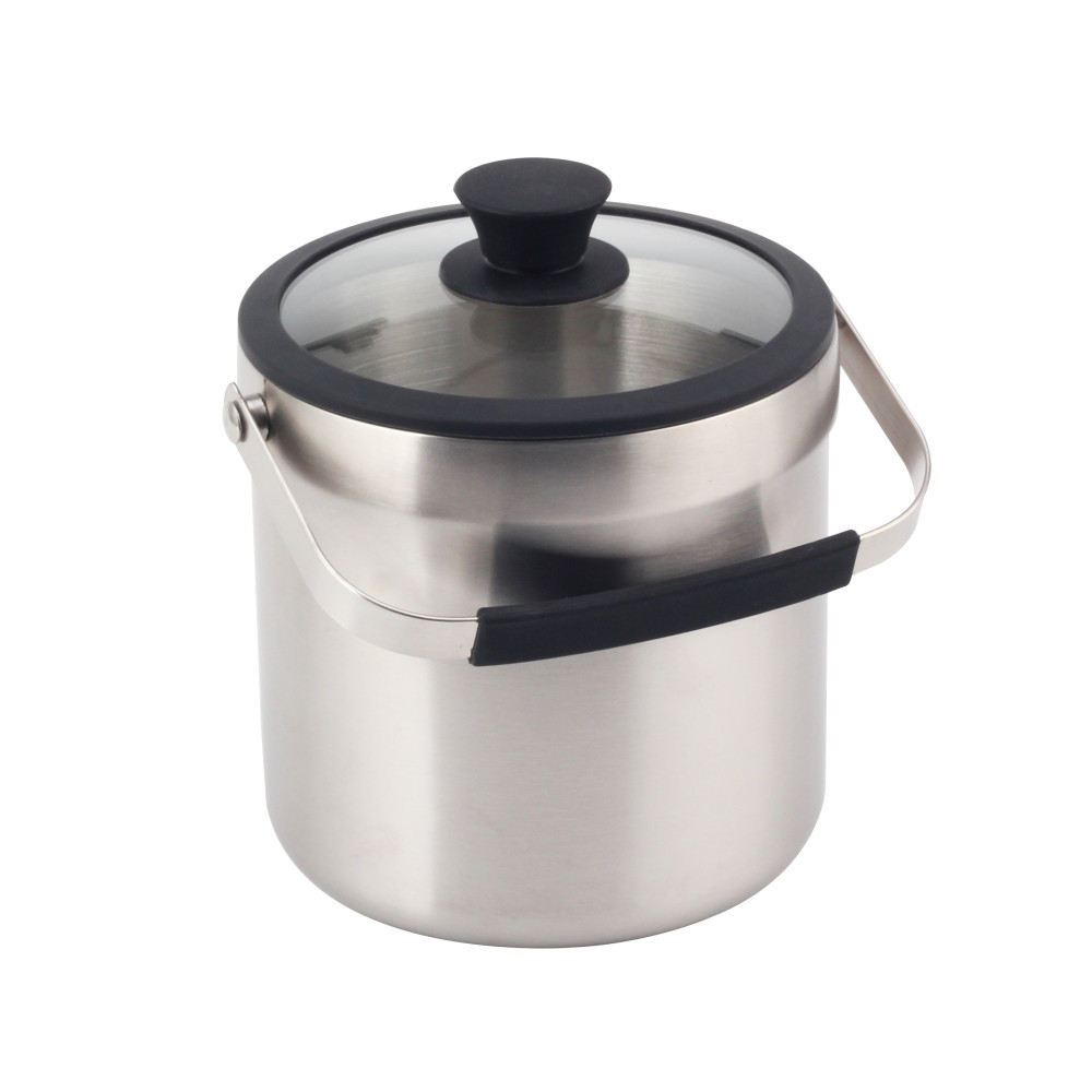 3L Ice Cube Container, Double Wall, Tempered Glass Lid — product information
