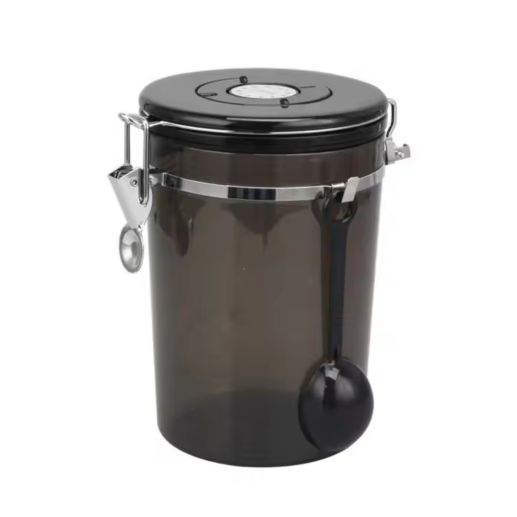 Clear Canister with Clamp Lid & Spoon — 2