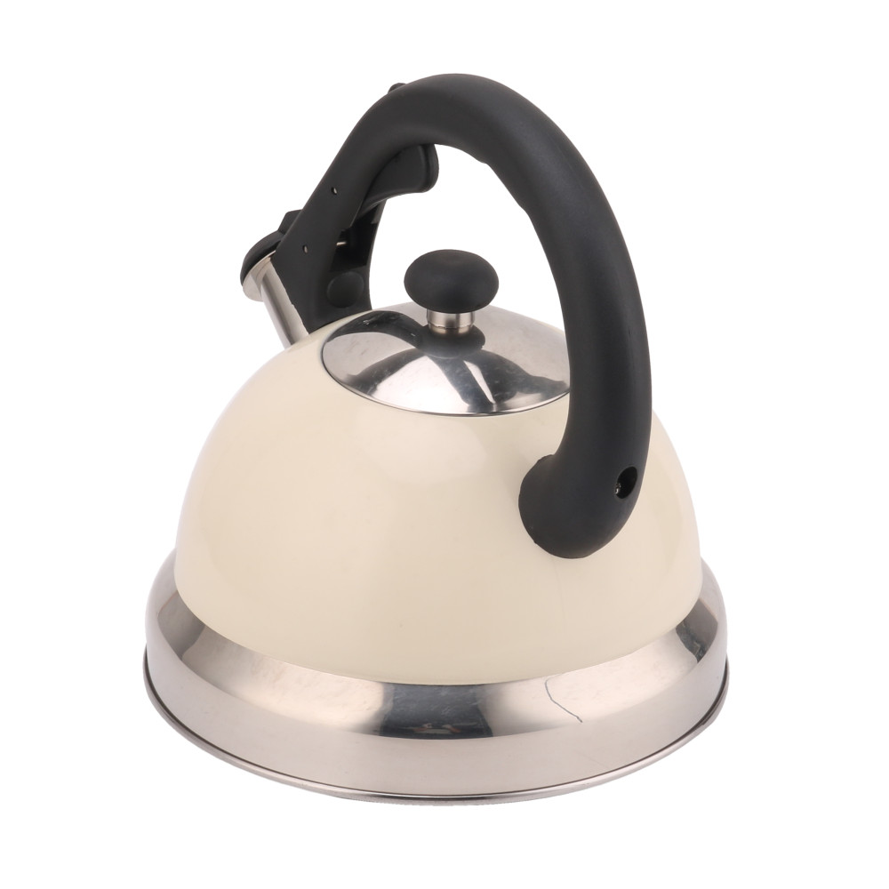 Whistling Tea Kettle With Silicone Handle (White) — 3