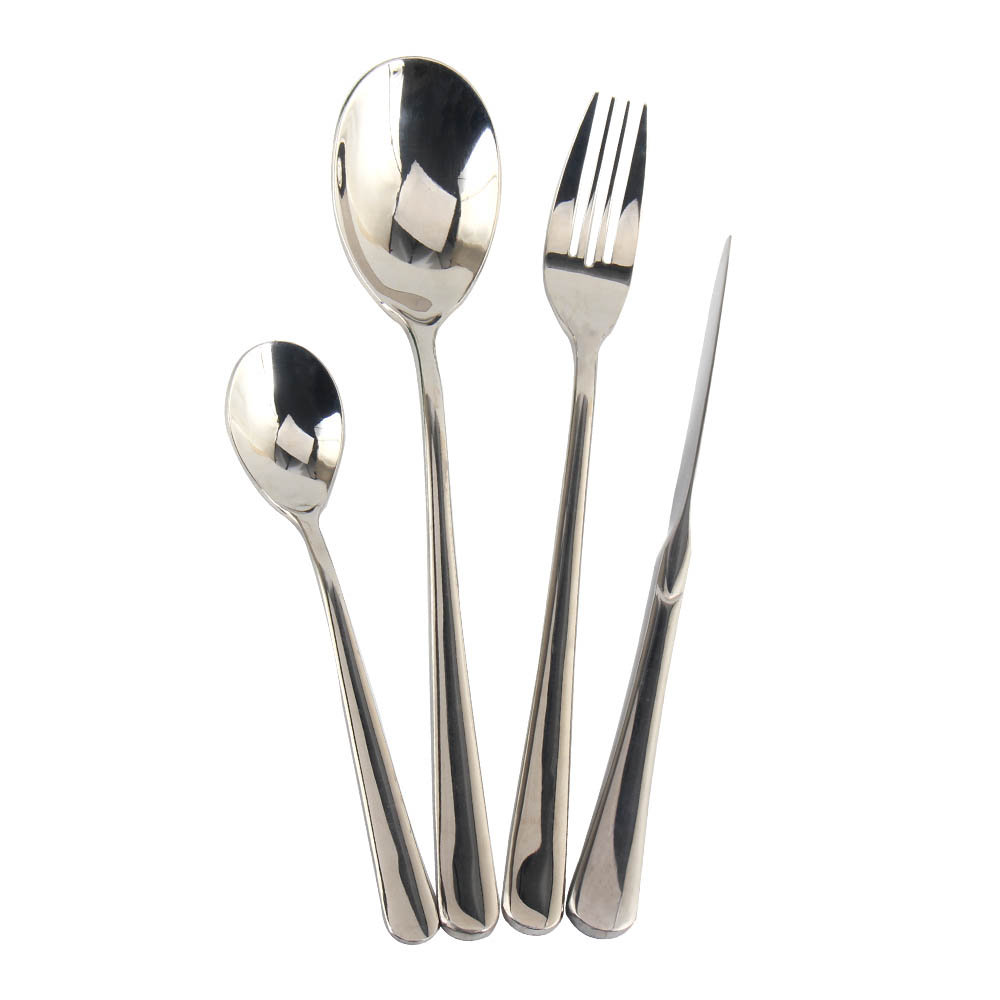 Stainless Steel Silverware Set  Include Forks Spoons Knives, Mirror Polished Tableware Set — 5