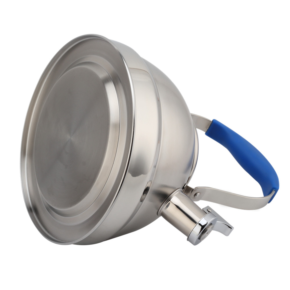 Stainless Steel Whistling Kettle - Tea Kettle for Stove - Blue Handle — 6