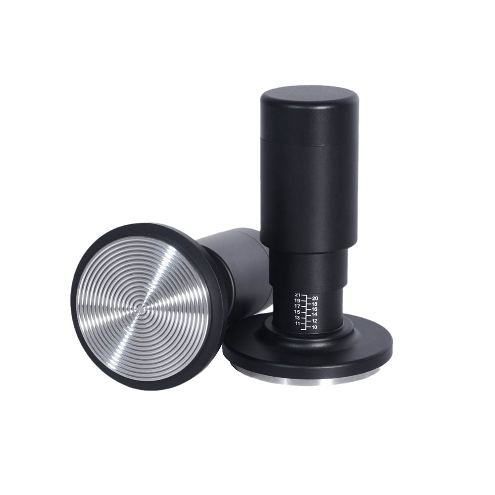 2 in 1 Coffee Tamper With Distribution Tool, Ripple Base — 3