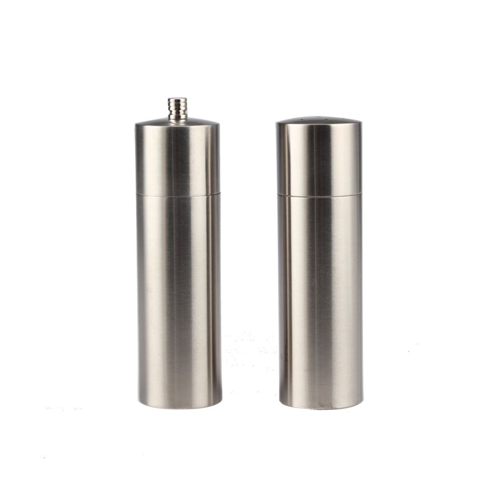 2pcs Stainless Steel Manual Salt And Pepper Mill