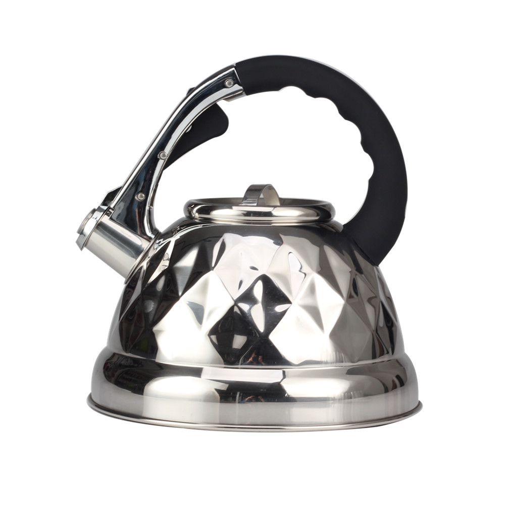 Stainless Steel Whistling Tea Kettle With Silicone Handle for Kitchen Camping — product information
