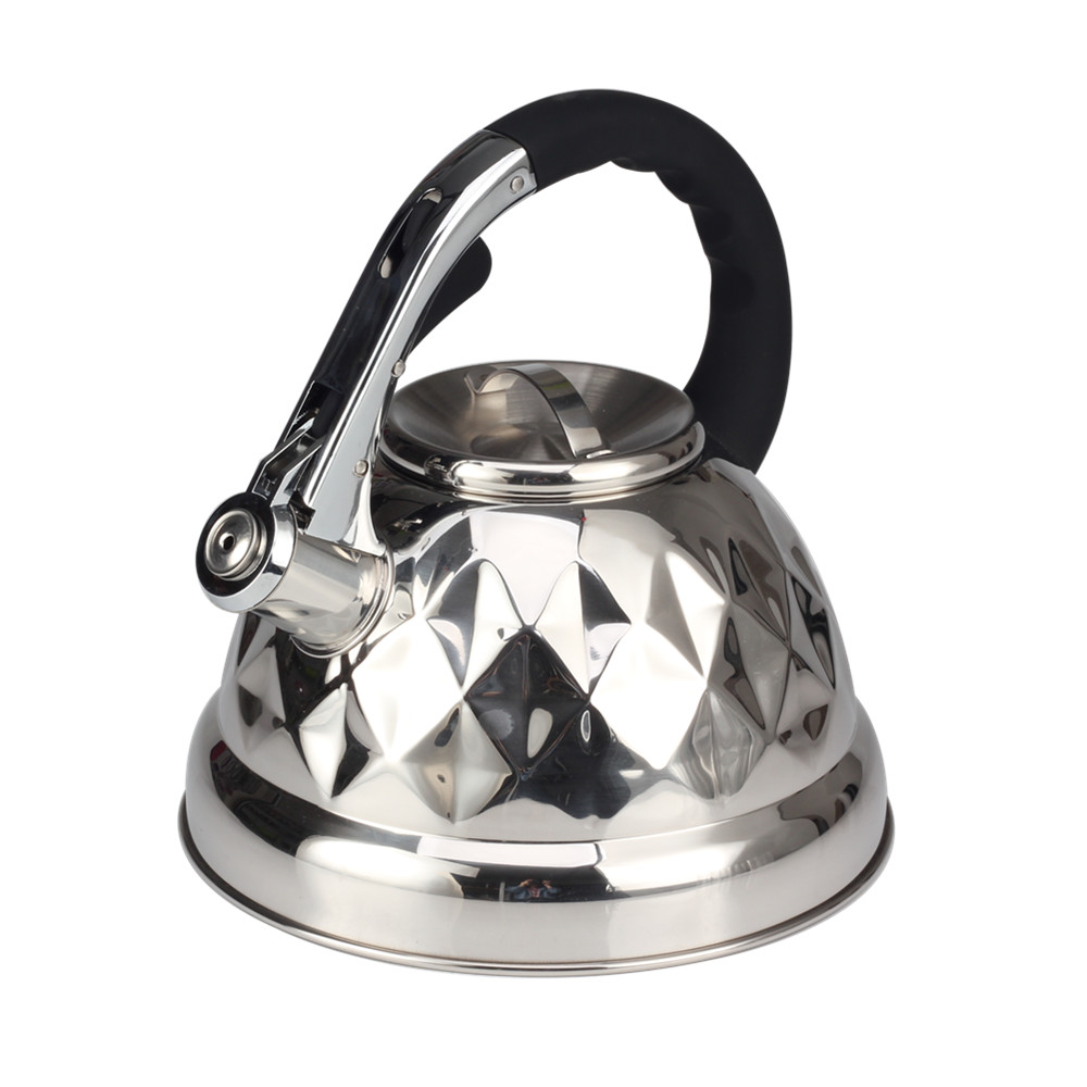 Stainless Steel Whistling Tea Kettle With Silicone Handle for Kitchen Camping — 4
