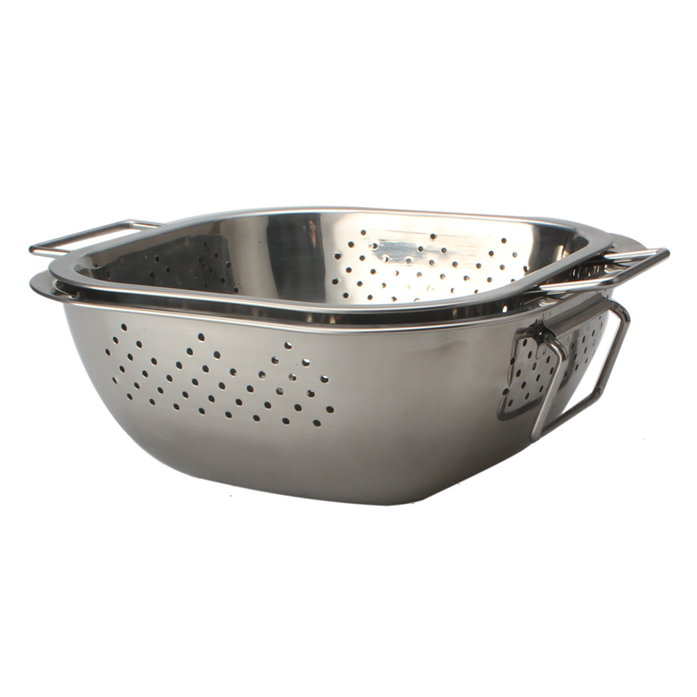 Square Colander, Food Storage Bowl Set — 3