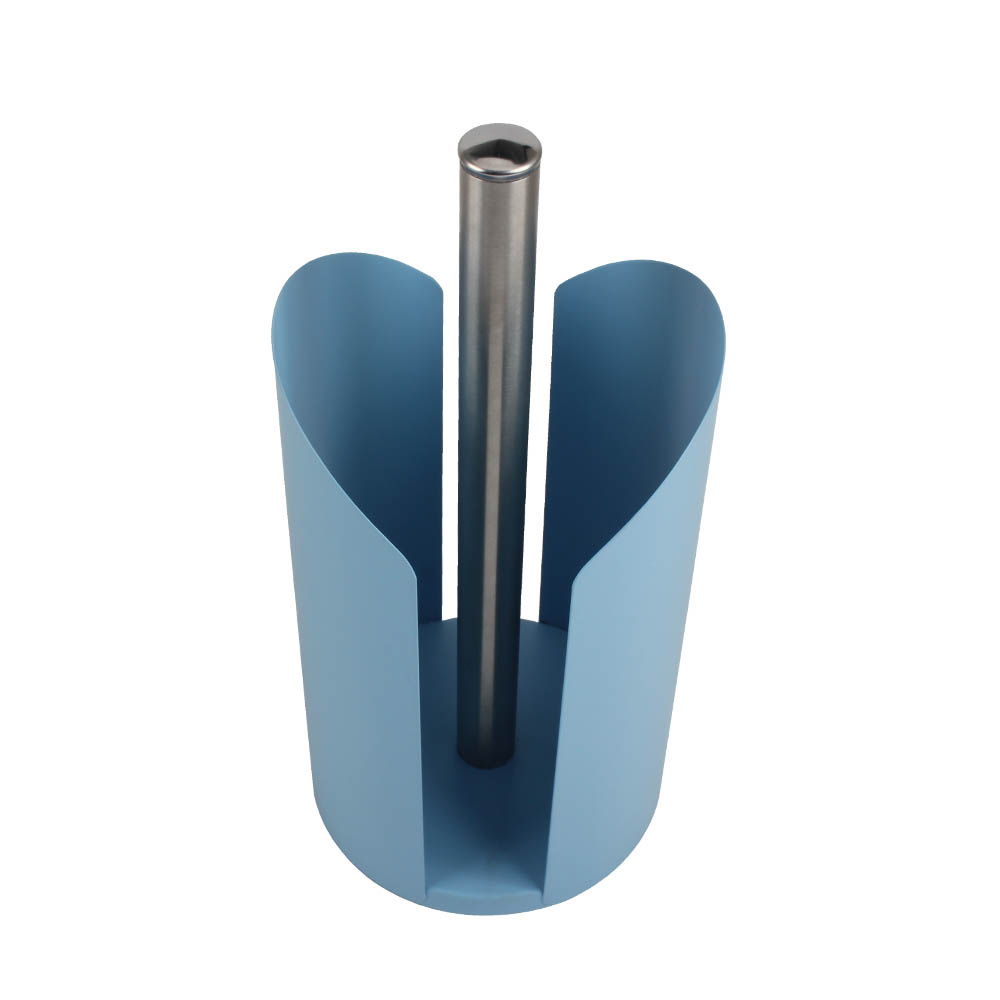 Stainless Steel Paper Towel Holder, Freestanding Holder, Blue Color — product information