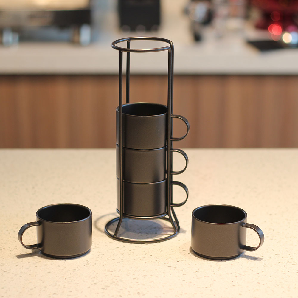 Stainless Steel Stackable Espresso Cups (Set Of 5) — 5