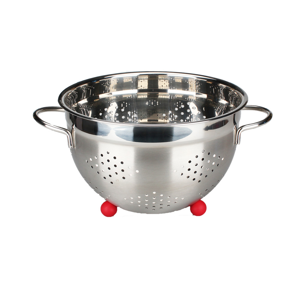 Stainless Steel Colander With Ball Point Feet — product information