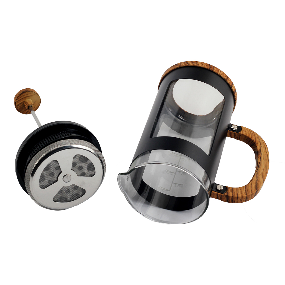 French Press Coffee Maker With Stainless Steel Frame — 4