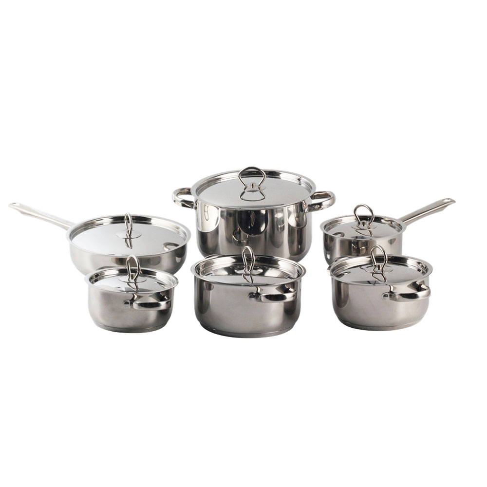 10pcs Stainless Steel Cookware Set With Stainless Steel Lid — 2
