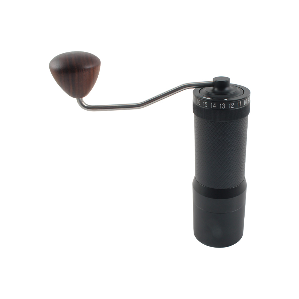 Manual Coffee Grinder With Stainless Steel Burr, External Adjustable Design, Black Color — product information