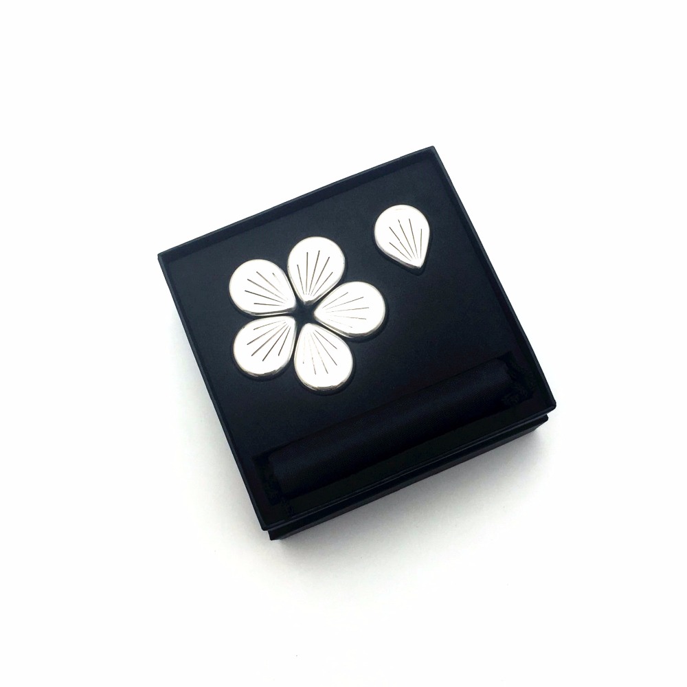 Stainless Steel Petal Ice Cube Whiskey Stone, Gifts for Men, Whiskey Stones Set — 3