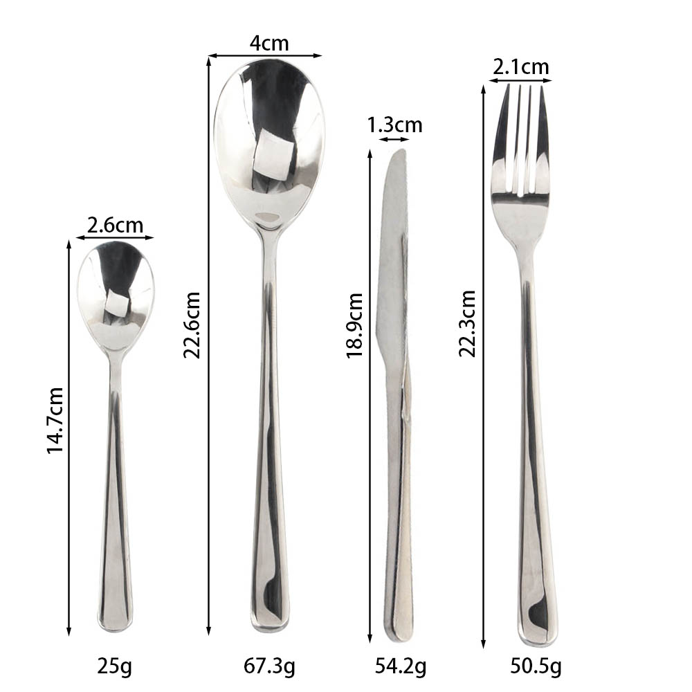 Stainless Steel Silverware Set  Include Forks Spoons Knives, Mirror Polished Tableware Set — 9