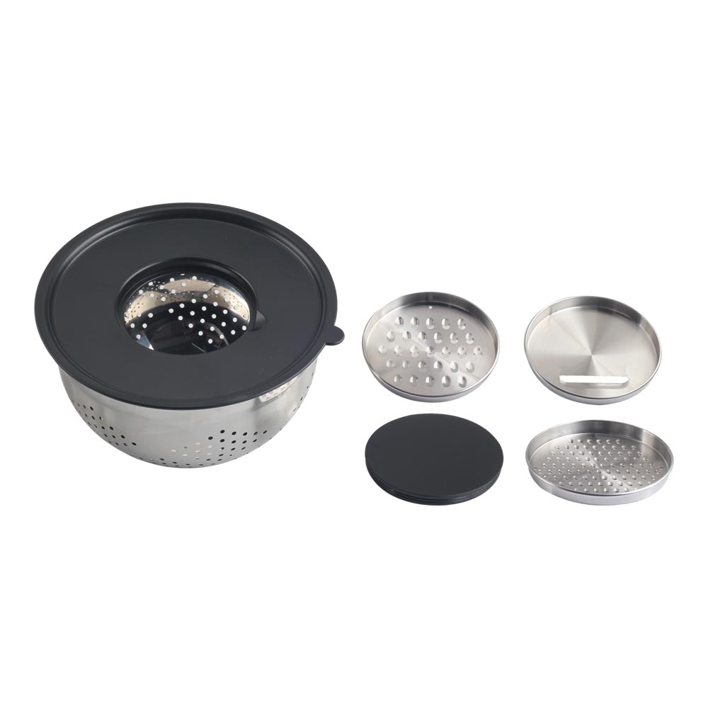 Stainless Steel Colander With 3 Different Grater — 2