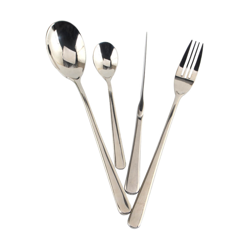 Stainless Steel Silverware Set  Include Forks Spoons Knives, Mirror Polished Tableware Set — 4