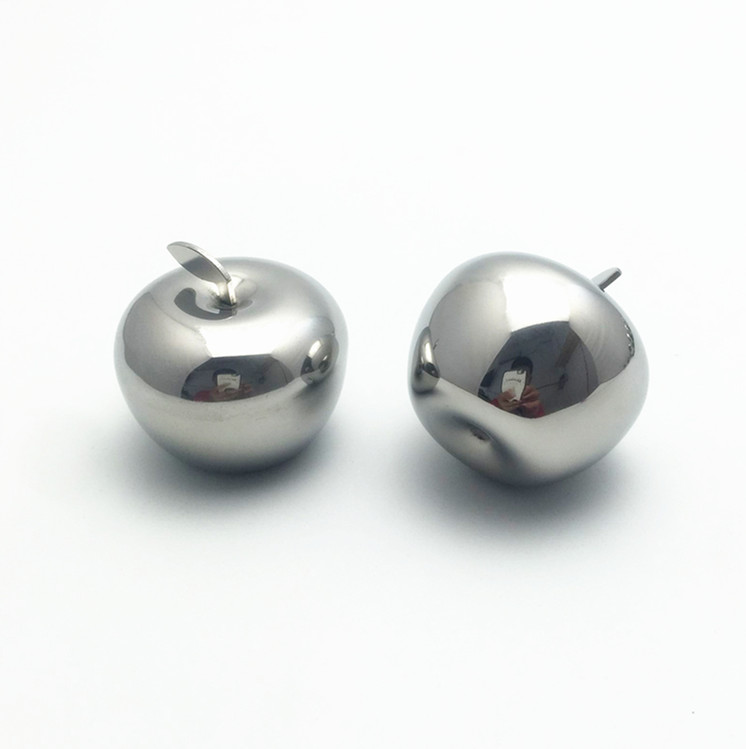 Apple Shape Whiskey Stone, Stainless Steel Ice Cubes With High Cooling — product information