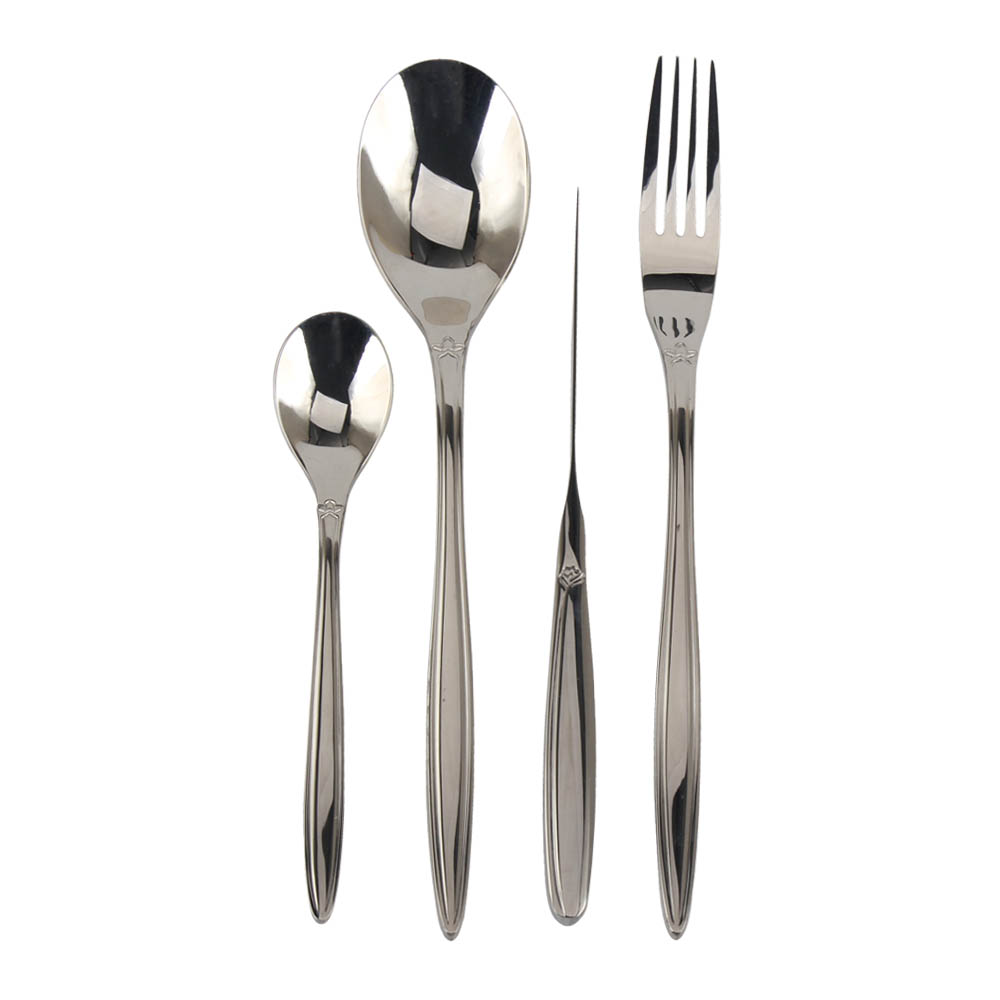 Food-Grade Stainless Steel Flatware Cutlery Sets — 6
