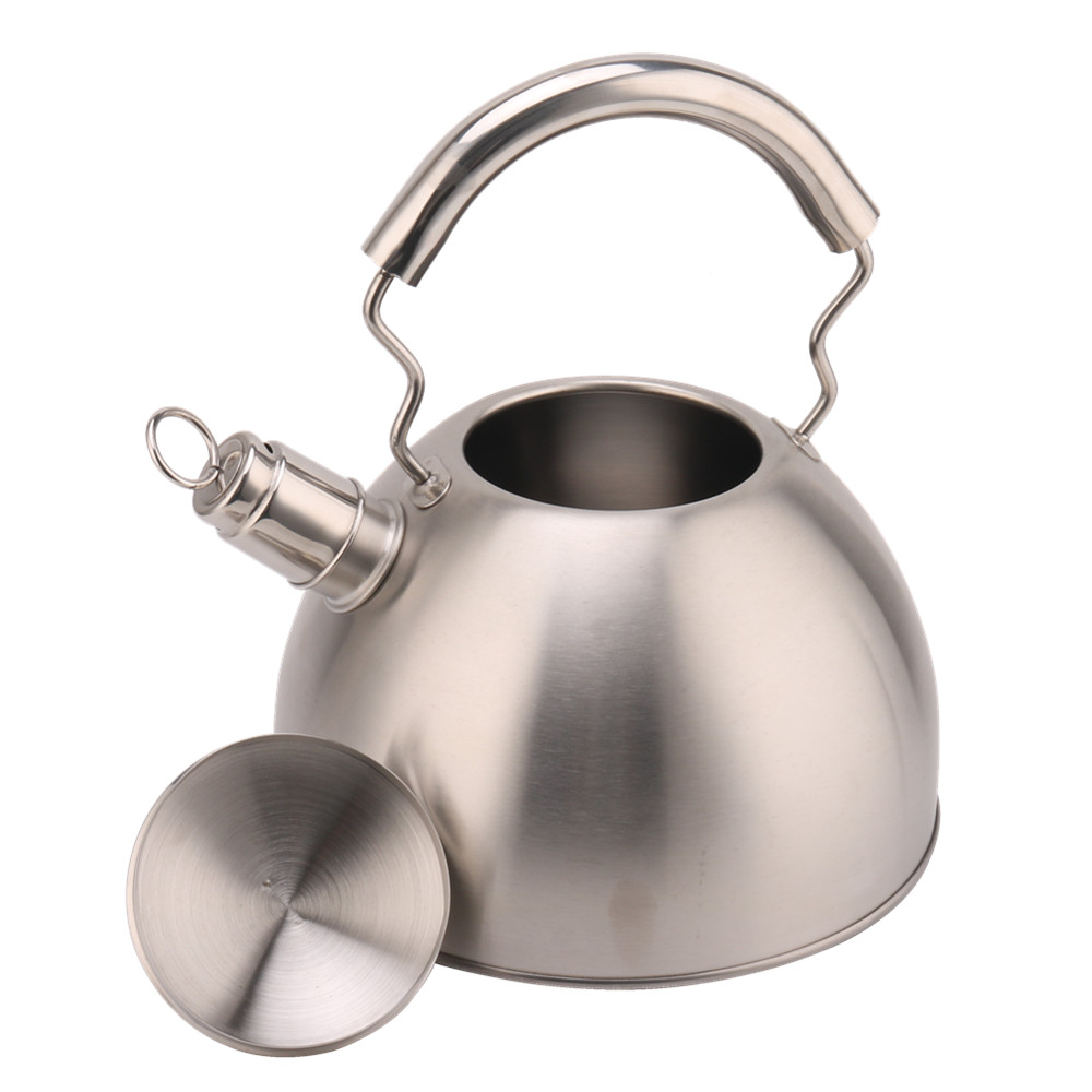 Silver-Stainless Steel Whistling Tea Kettle — 4