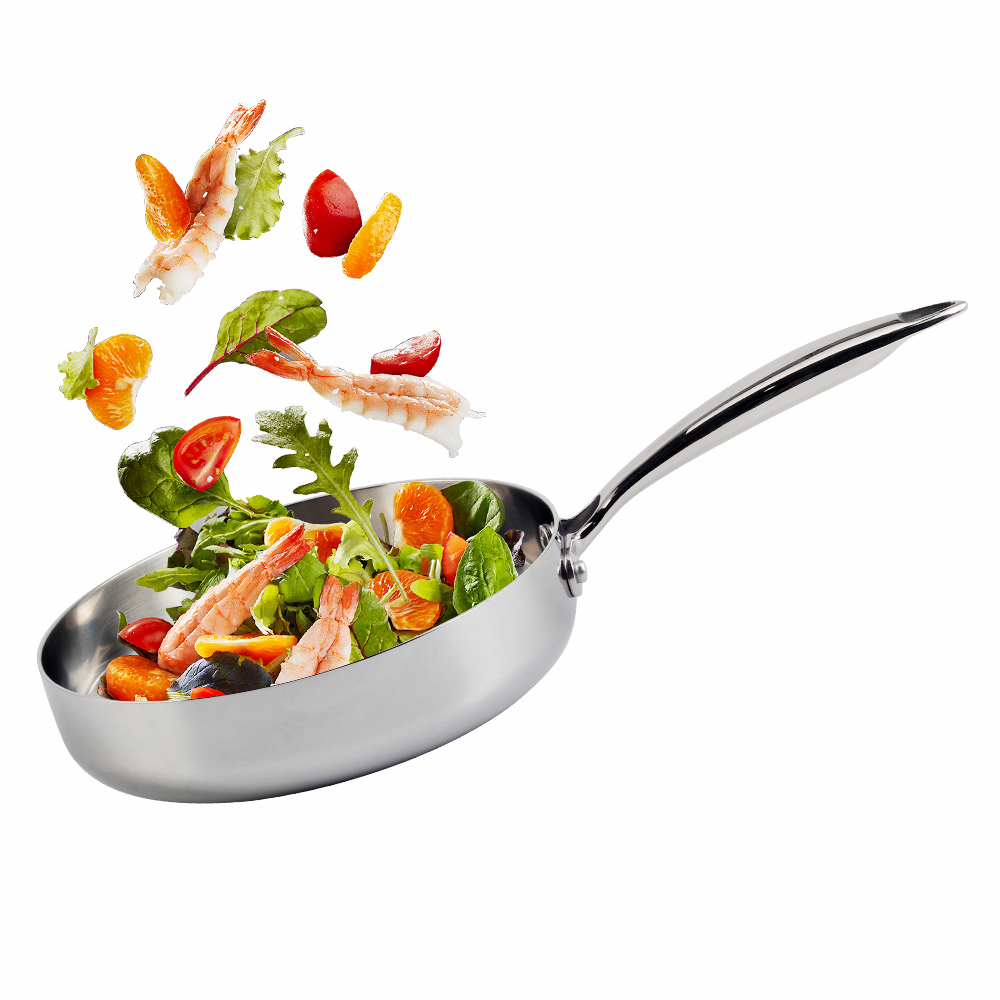 12 Inch Tri-Ply Stainless Steel Frying Pan With Lid — product information